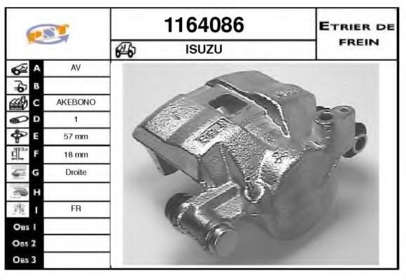 SNRA 1164086 Brake Caliper
